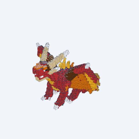 Ancient Crimson Fire Drake LEGO MOC