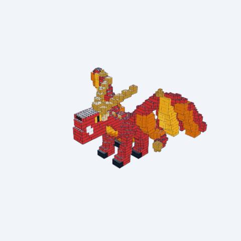 Epic Predatory Crimson Dragon LEGO MOC