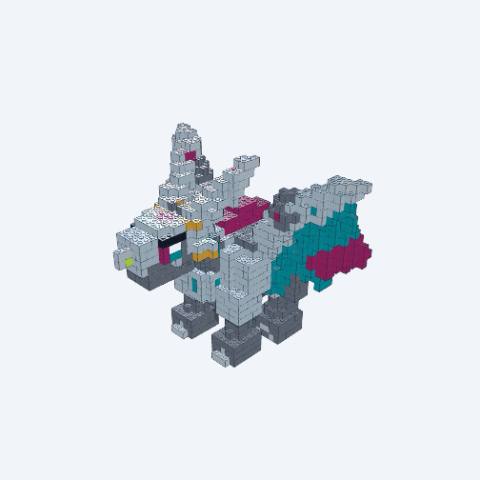 Intricate Cyberpunk Dragon LEGO MOC