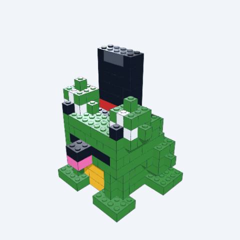 Frog With Top Hat LEGO MOC