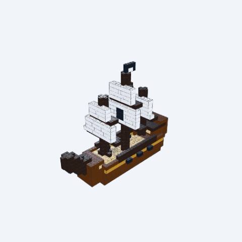 A highly detailed pirate ship LEGO MOC