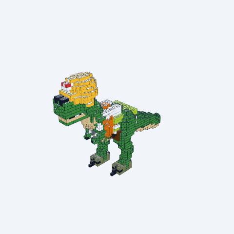 An amazing TRex that is wearing a construction outfit. It should be quite large so that you can make out the details. Please make sure it is anatomically correct and that everything is at least to stud thick! LEGO MOC