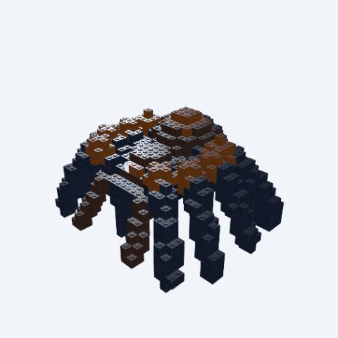 Giant Tarantula 3D Brick Model