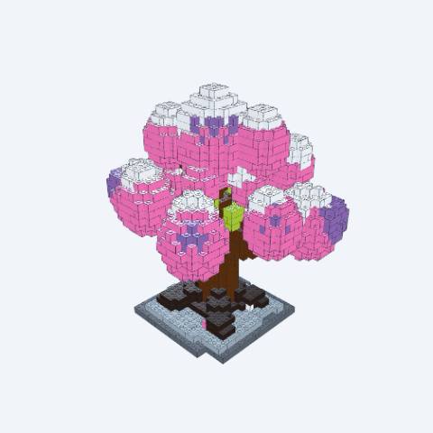 a beautiful, realistic, detailed cherry blossom tree (Copy) LEGO MOC